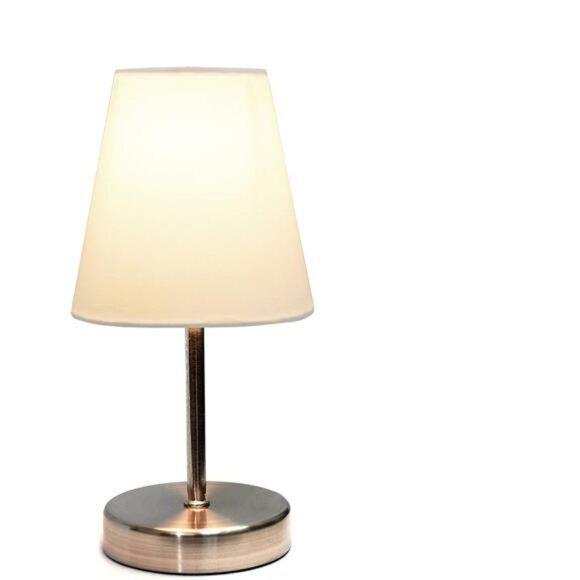 mini table lamp white fabric shade for bedroom living room dorm office desk ligh - Picture 4 of 6